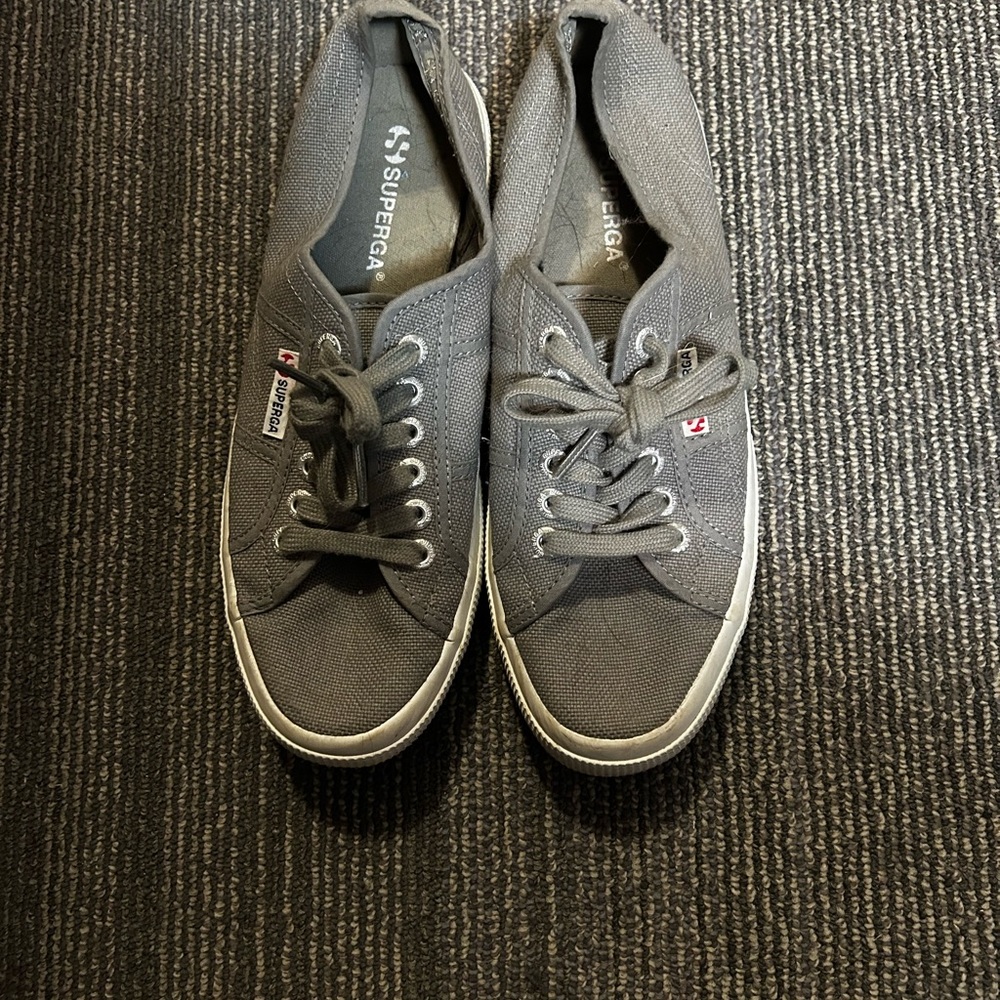 Superga Men's Charcoal Canvas Sneakers
